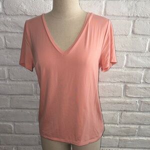 NWOT Express Peach V-Neck Women's Top size L